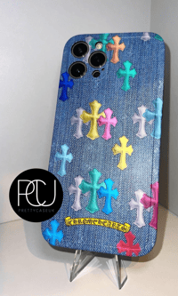 Demim hearts iPhone case 