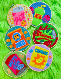 Image 1 of Fictional Food Embroidery Hoops- 6” 