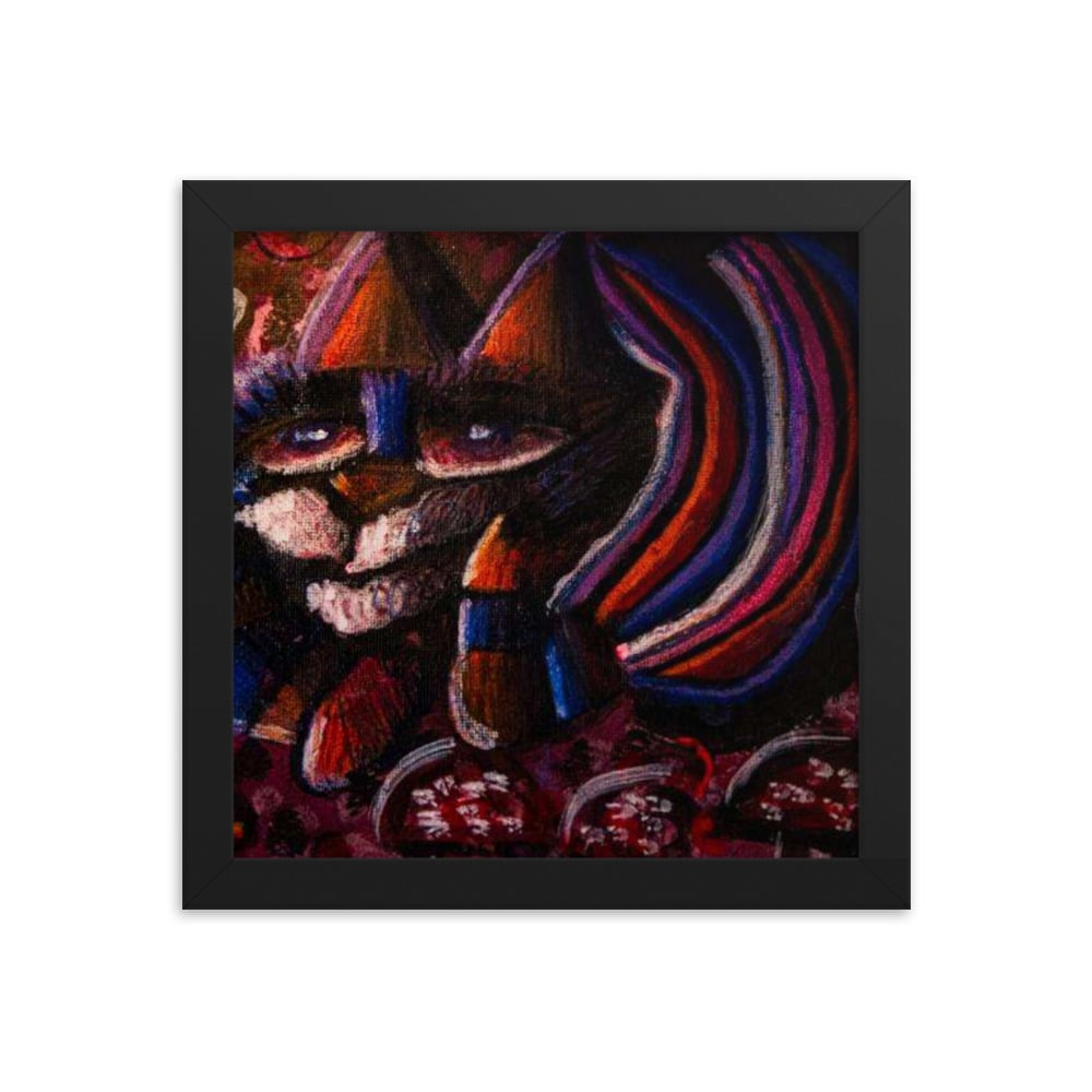 Image of Cursed Cheshire Cat Framed poster