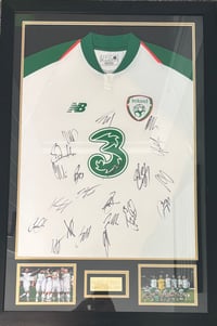 Signed Framed Republic of Ireland Squad Shirt