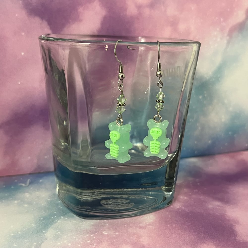 Image of Skeleton Gummy Bear Earrings