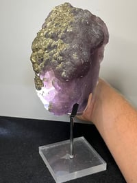 Image 10 of Purple Botryoidal Fluorite With Cubic Pyrite Display Specimen | Hunan China #2662