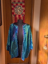 Image 2 of YEM mermaid Sequin Kimono o/s