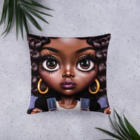 Image 2 of Big Brown Eyes - Basic Pillow