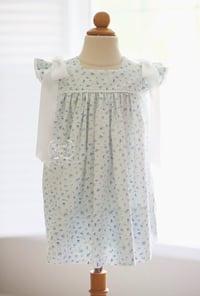 Image 1 of Size 2 ready-to-ship blue floral sundress 