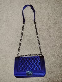 Image 2 of Blue Soft Quilted Handbag