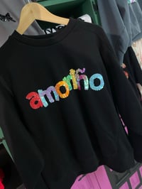 Image 4 of Suadoiro bordado a man. AMORIÑO negro. Varias tallas.