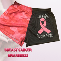 Image 1 of BREAST CANCER AWARENESS FOOTY SHORTS - PRE ORDER