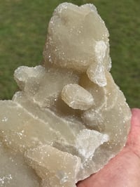 Image 6 of QR Code Fluorite On Druzy Quartz Matrix Specimen| Guizhou China #2943