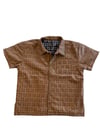 Monogram Leather Shirt - Cognac (reversible)