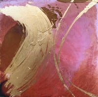 Image 2 of Getting softer - acrylic and 23,75 k gold, cc 15x15 cm