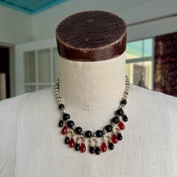 Image 2 of Christian Dior Glass Beaded & Rhinestone Bib Necklace