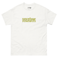 nanophage research - yellow logo t-shirt [white]