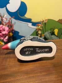 Image 5 of “Twocan” Tiki Cocktail Mug - Keel Bill Blue Glaze •Free Shipping•