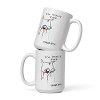 Image 1 of totally fine White glossy mug 