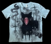 Image 1 of “PUSSY POWER” HAND PAINTED T-SHIRT XL