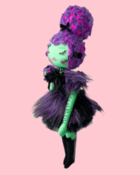 Image 4 of RESERVED FOR DIANE MEDIUM SPOOKY ART DOLL GREEN GHOUL