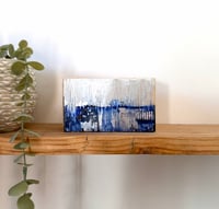 Image 3 of Tiny Silver Fence Landscape on wooden block