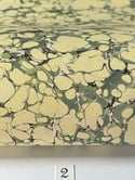 Marbled Paper Slate & Lemon Fabriano Tiziano - 1/2 sheets
