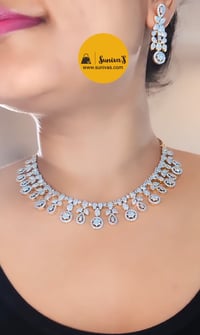 Image 2 of Jean CZ Australian Diamond Necklace Set Copy
