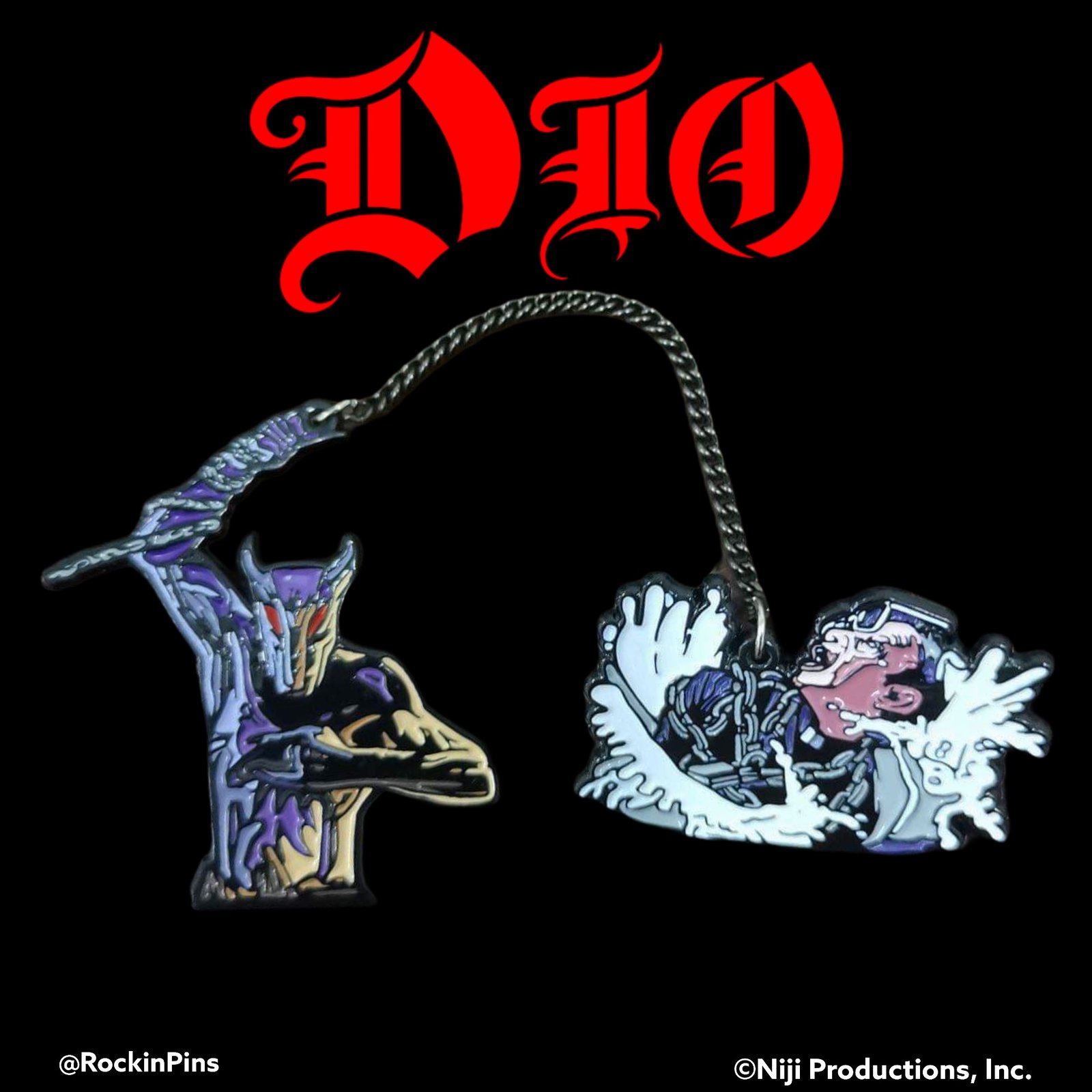 Dio-Holy Diver-Small-Pin-Button-Badge-80's Vintage-Rare 