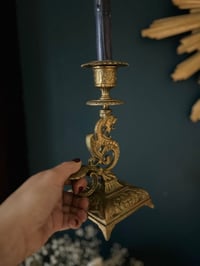 Image 5 of Superbe paire de bougeoirs à main en bronze massif, style empire, fin XIXème siècle