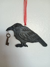 Image 1 of Crow with Antique Key