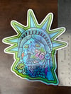 MEGA HOLOGRAPHIC LIBERTY STICKER