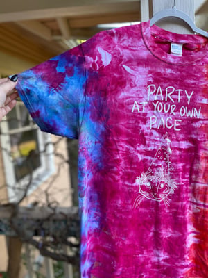 Image of LARGE Party At Your Own Pace Tie Dye Shirt