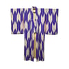 Antique Mon Kinsha Silk Kimono (Purple & Silver Arrows)