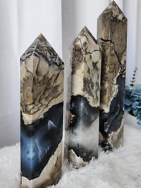 Image 1 of Volcanic Agate Large Crystal Towers UV Reactive - 3 Styles 