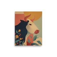 Image 2 of Bull Folk Art Print