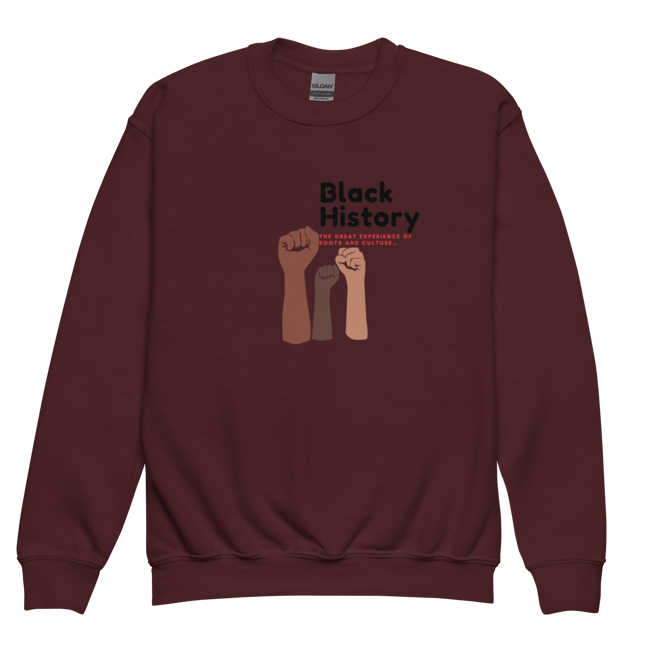 Youth crewneck sweatshirt/ Black History 