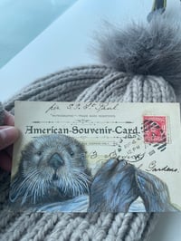 Image 1 of Sea Otter on vintage postcard 