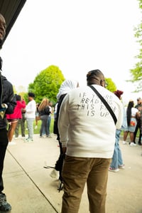 Image 3 of FADE IS UP CREW NECK WHITE SWEATER