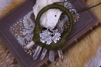 Image 2 of Green wool clear quartz necklace