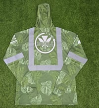 Image 2 of Hi Viz Anthurium Green Longsleeve with mask 