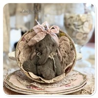 Image 8 of Etta-Mae a grey and dusty pink Handmade teacup elephant