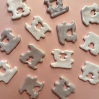 Image 1 of Fused glass bread clips (loose or as magnet)