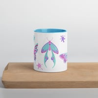 Image 4 of Illustration Butterfly and Moths Mug cold palette with Color Inside