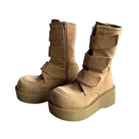 Image 1 of Question Mark 90s suede platform boots