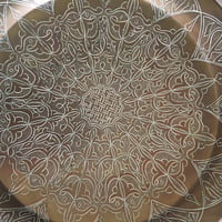 Image 2 of Vintage Moroccan etched round wall hanging 