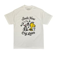 Image 1 of SMILE NOW, CRY LATER tee (full color - hand painted) 