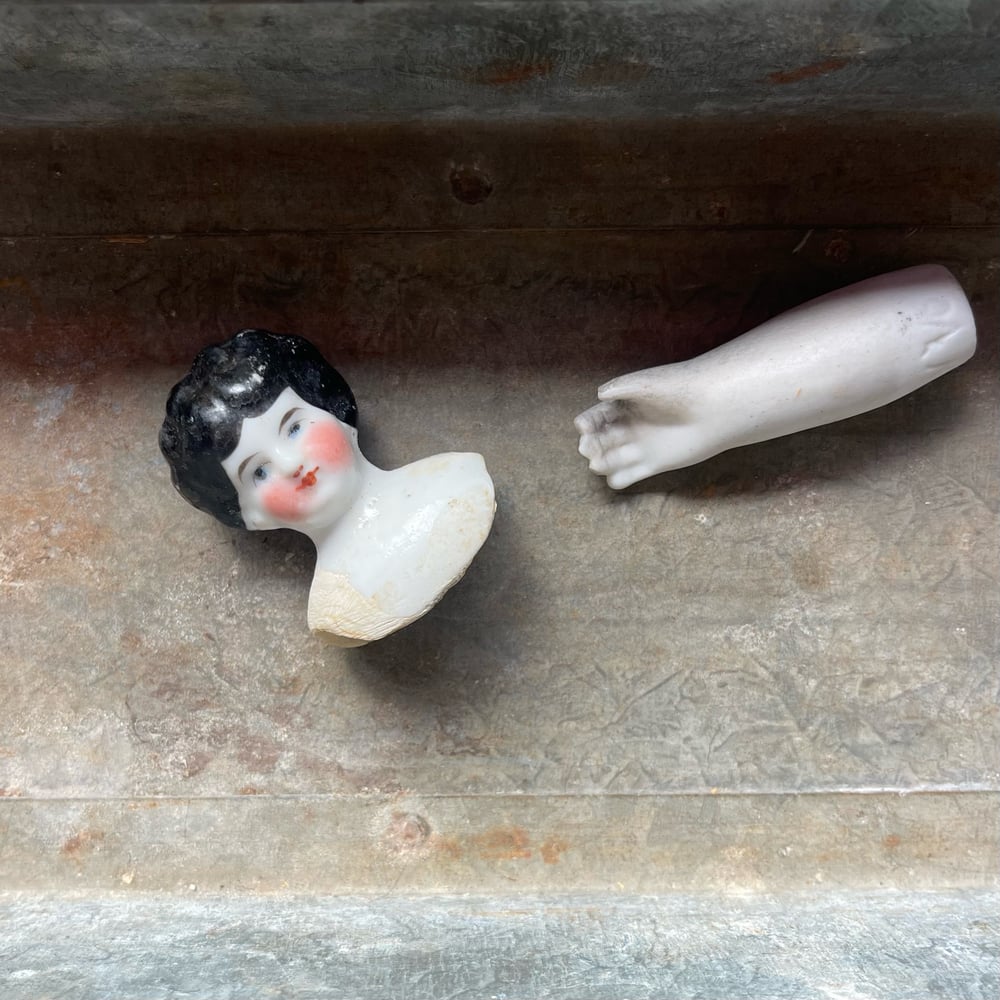 Image of Doll Head,Hand & Tin