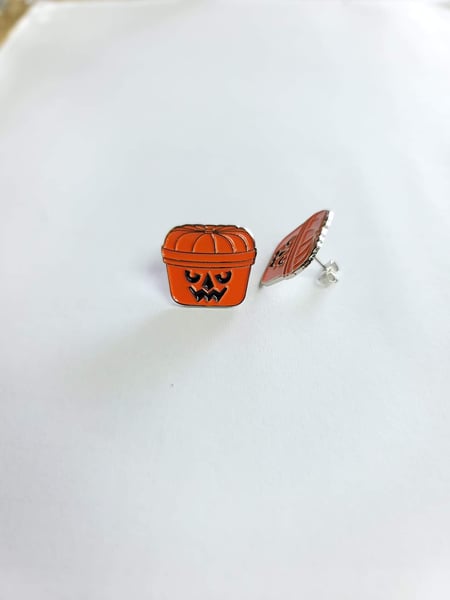 Image of McDonald’s pumpkin bucket Stud Earrings  LOW IN STOCK