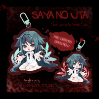 Image 1 of Saya no Uta Keychain 3.5 + Sticker ” IN STOCK