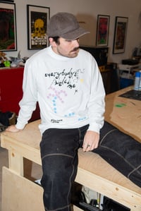 Image 5 of EVERYBODY’S WELCOME LS WHITE SCREEN PRINTED TEE