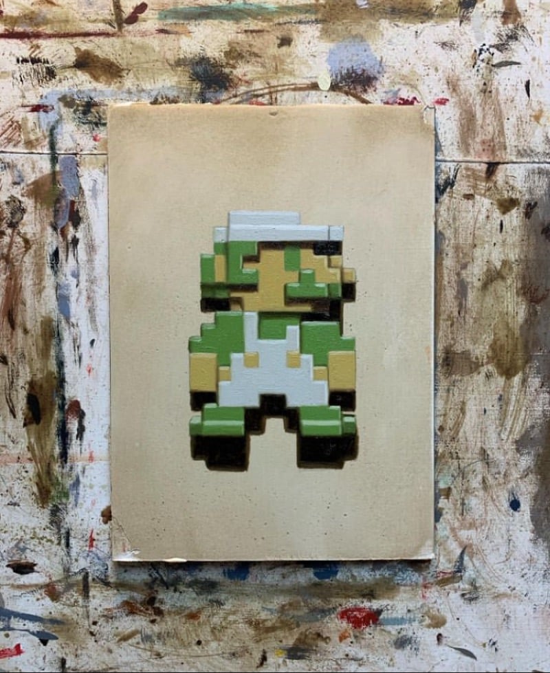 Image of 8 bit Luigi original 