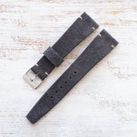 Image 1 of 20mm Corfam Style Suede In Charcoal Grey