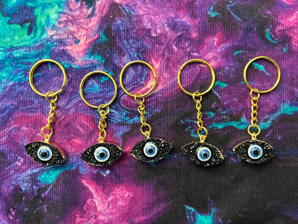 Image of Reiki Charged Evil Eye Protection Keychain 